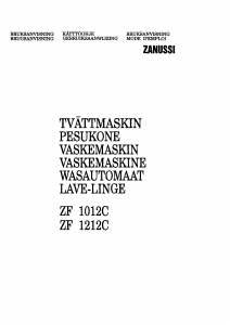 Handleiding Zanussi ZF 1012 C Wasmachine
