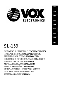 Priručnik Vox SL159G Usisavač