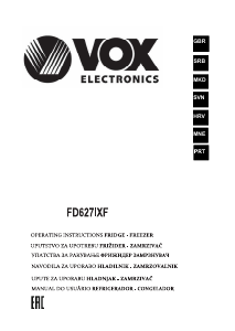 Handleiding Vox FD627IXF Koel-vries combinatie