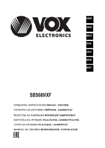 Handleiding Vox SBS689IXF Koel-vries combinatie