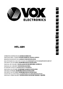 Manual Vox MTL40M Ventilador