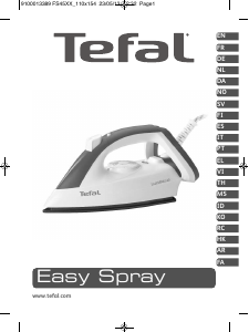 Käyttöohje Tefal FS4530M0 Easy Spray Silitysrauta