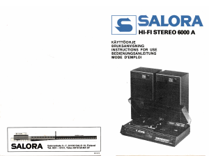 Bedienungsanleitung Salora 6000 A Stereoanlage