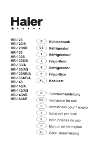 Manual Haier HR-143NR Frigorífico