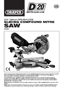 Manual Draper D20MS185 Mitre Saw