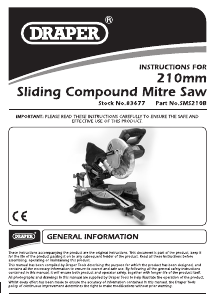 Manual Draper SMS210B Mitre Saw