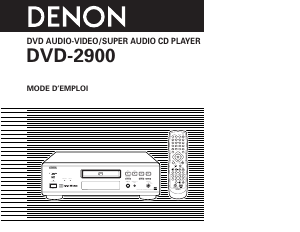 Mode d’emploi Denon DVD-2900 Lecteur DVD
