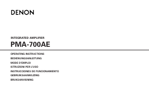 Mode d’emploi Denon PMA-700AE Amplificateur