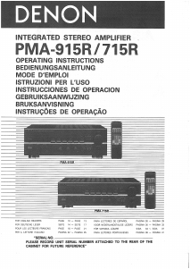 Bedienungsanleitung Denon PMA-915R Verstärker