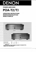 Bedienungsanleitung Denon POA-T3 Verstärker