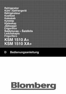 Mode d’emploi Blomberg KSM 1510 XA+ Réfrigérateur combiné