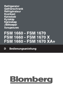 Bedienungsanleitung Blomberg FSM 1660 Gefrierschrank