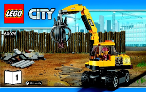 Manual Lego set 60075 City Escavadora e camião