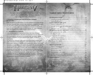 Mode d’emploi PC Heroes of Might and Magic V