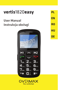 Manual Overmax Vertis 1820 Easy Mobile Phone
