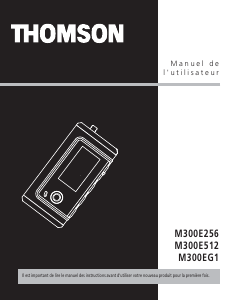 Mode d’emploi Thomson M300E256 Lecteur Mp3