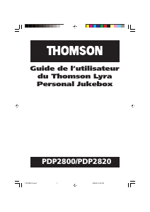 Mode d’emploi Thomson PDP2820 Lyra Lecteur Mp3