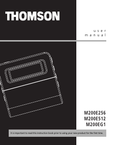 Mode d’emploi Thomson M200EG1 Lecteur Mp3