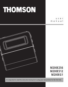 Mode d’emploi Thomson M200E512 Lecteur Mp3