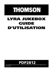 Mode d’emploi Thomson PDP2812 Lyra Lecteur Mp3