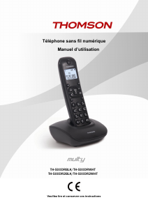 Mode d’emploi Thomson TH-500DRWHT Multy Téléphone sans fil