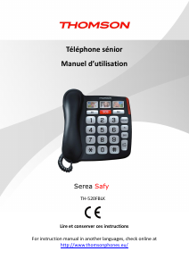 Mode d’emploi Thomson TH-520FBLK Serea Safe Téléphone