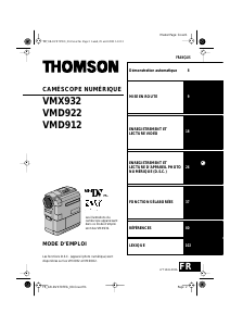 Mode d’emploi Thomson VMD922 Caméscope