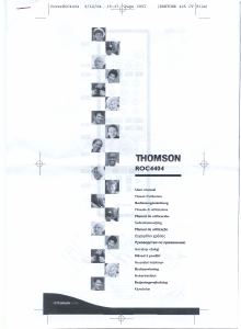 Handleiding Thomson ROC4404 Afstandsbediening