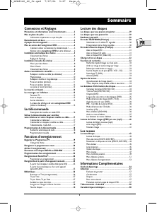 Mode d’emploi Thomson DTH8040 Lecteur DVD