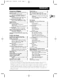 Mode d’emploi Thomson DTH311 Lecteur DVD