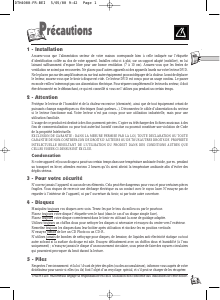 Mode d’emploi Thomson DTH4000 Lecteur DVD