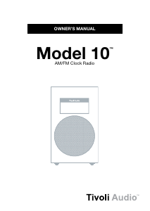 Manual de uso Tivoli Model 10 Radiodespertador