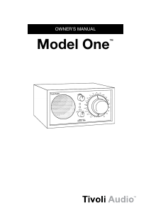 Manuale Tivoli Model One Radio