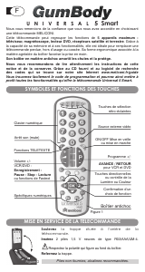 Mode d’emploi Meliconi Universal 5 Smart Télécommande