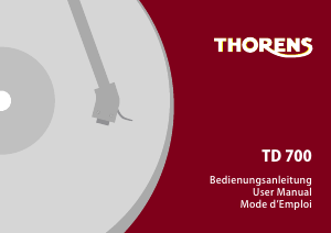Bedienungsanleitung Thorens TD 700 Plattenspieler