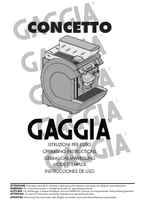 Handleiding Gaggia Concetto Koffiezetapparaat