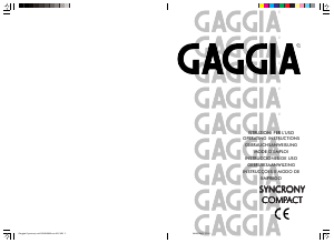 Mode d’emploi Gaggia Syncrony Compact Machine à expresso