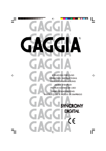Manual de uso Gaggia Syncrony Digital Máquina de café espresso