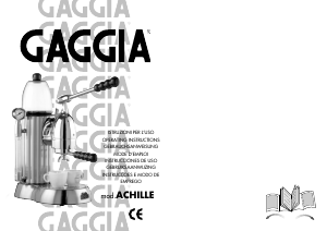 Manual de uso Gaggia Achille Máquina de café espresso