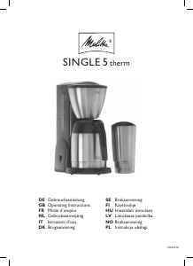 Brugsanvisning Melitta Single 5 Therm Kaffemaskine