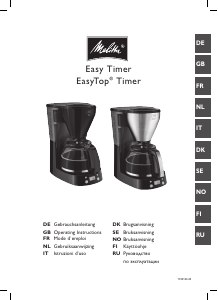 Brugsanvisning Melitta Easy Timer Kaffemaskine
