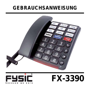 Bedienungsanleitung Fysic FX-3390 Telefon