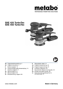 Bruksanvisning Metabo SXE 425 TurboTec Eksentersliper