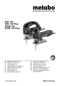 Manual de uso Metabo STEB 140 Plus Sierra de calar