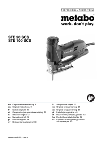 Manual Metabo STE 100 SCS Jigsaw