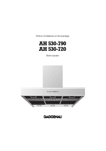 Mode d’emploi Gaggenau AH530790 Hotte aspirante