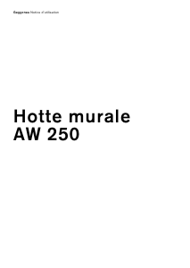 Mode d’emploi Gaggenau AW250190 Hotte aspirante