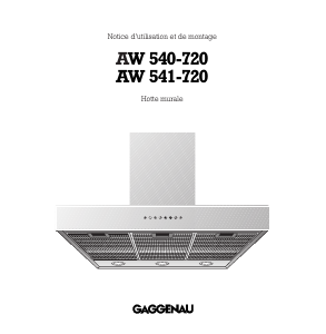 Mode d’emploi Gaggenau AW541720 Hotte aspirante