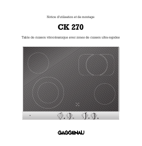 Mode d’emploi Gaggenau CK270504 Table de cuisson