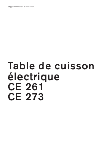 Mode d’emploi Gaggenau CE261212 Table de cuisson